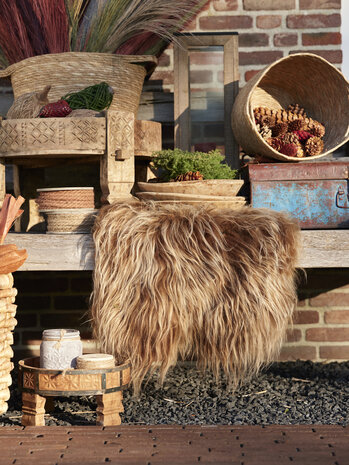 DKNC - Dierenvel Schaap - Imitatievacht - 60x90cm - Taupe