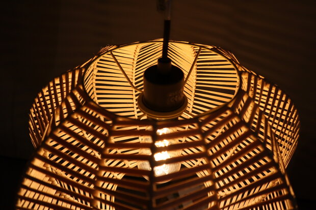 DKNC - Hanglamp - Rotan - 38x38x25cm - Beige