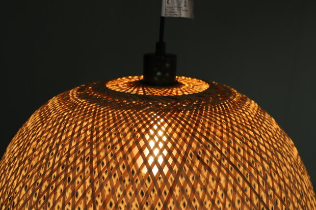 DKNC - Hanglamp - Bamboe - 46x46x43cm - Bruin