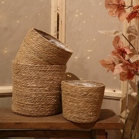 DKNC -  Mand - Stof - 30x30cm - Set van 3 - Bruin