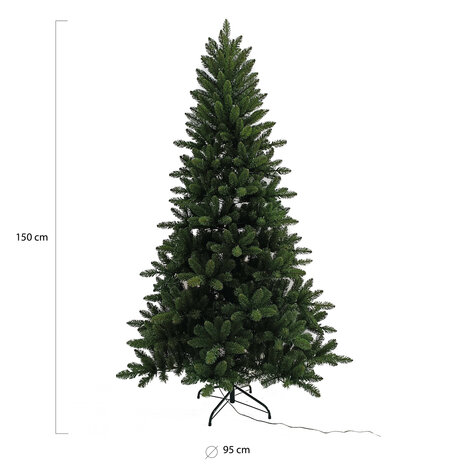 Wintervalley Trees - Kunstkerstboom Danby - 150x95cm - Groen