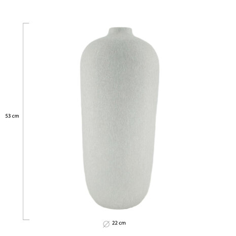 DKNC - Fles terracotta - 22x22x53 cm - Wit