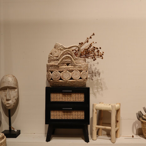 DKNC - Kast Oslo - Paulownia hout - 38x28x47cm - Zwart