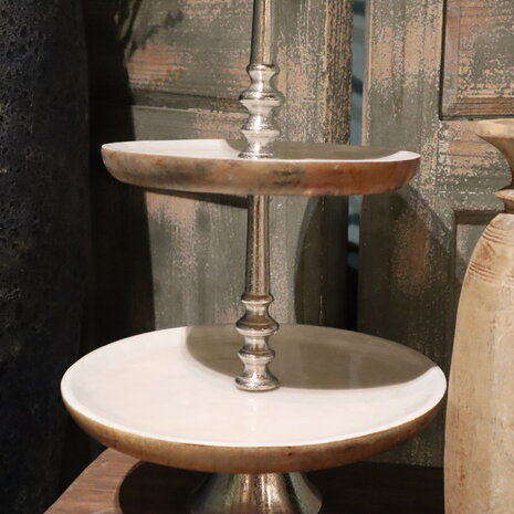 DKNC - Etagere mango hout - 28x28x55cm - Natuurlijk