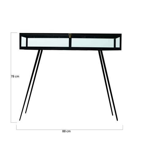 DKNC - Kast - Metaal - 88x29.5x78cm - Zwart
