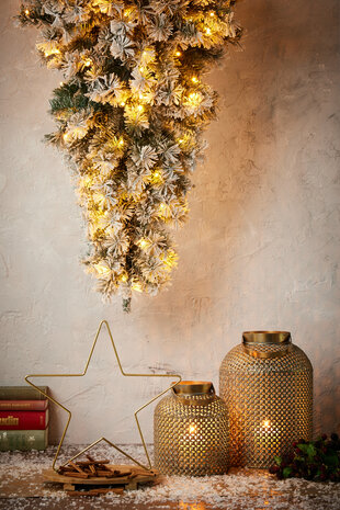 Wintervalley Trees - Kunstkerstboom George met LED verlichting - 210x134cm - Besneeuwd