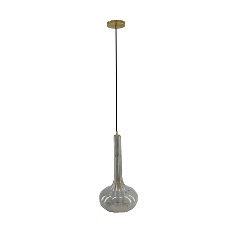 DKNC - Hanglamp Bodrum - Glas - 23x23x40cm - Grijs