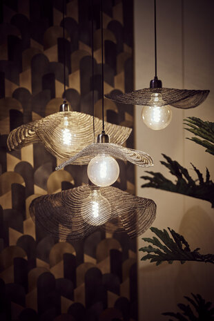 DKNC - Hanglamp Flare - Metaal - 42x42x6cm - Goud