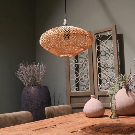 DKNC - Hanglamp Terni - Rotan - 38x38x20cm - Beige