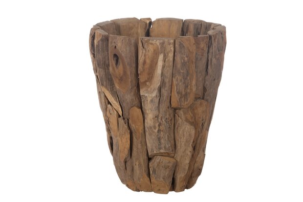 DKNC - Plantenbak Samantha - Erosie hout - 50x60cm - Natuurlijk