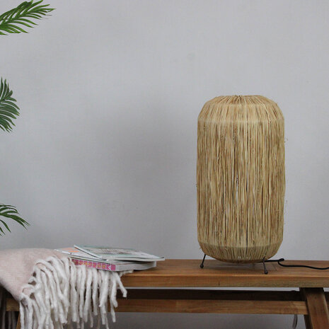 DKNC - Staande lamp Kendall - Raffia - 28x28x58cm - Beige