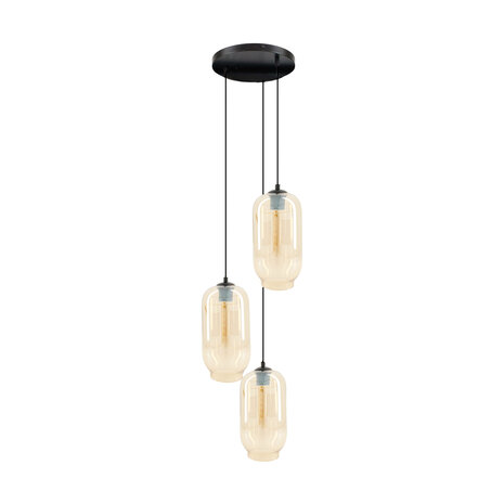 DKNC - Ceiling light glass 39x36x135cm - Geel