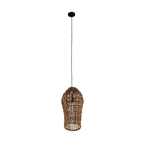 DKNC - Hanglamp Hanoi - Bananenblad - 28x28x58cm - Bruin