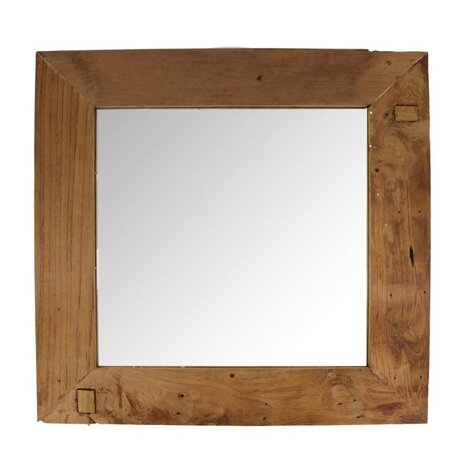 DKNC - Spiegel Salvador - Hout - 58x58x4.5cm - Bruin