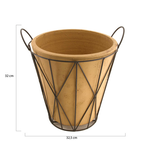 DKNC - Plantenbak Roanne - Terracotta - 32.5x28.5x32 cm