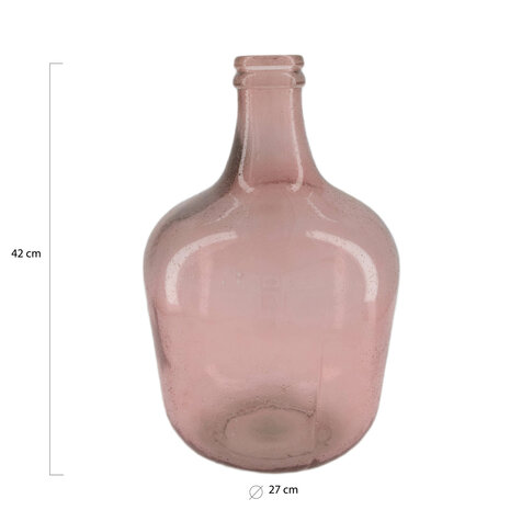 DKNC - Vaas Ghent - Gerecycled glas - 27x27x42cm - Roze