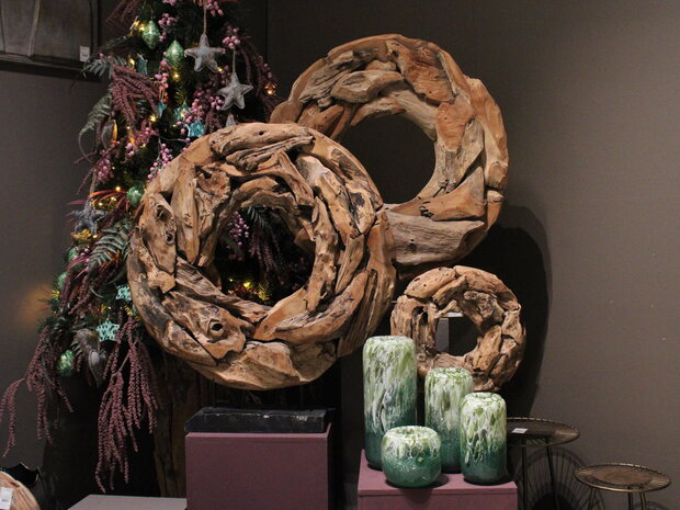 DKNC - Beeld rond erosiehout Poltava - 79x15x94cm - Grijs