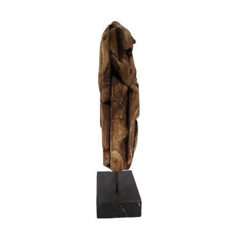 DKNC - Beeld rond erosiehout Poltava - 39x10x54cm - Bruin