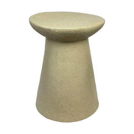 DKNC - Bijzettafel Bombay - Magnesium - 38x38x48cm - Beige  