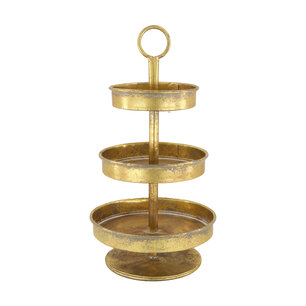 Dijk Natural Collections - Etagere metal 18x33cm - Goud Dijk Natural Collections - Etagere metal 18x33cm - Goud