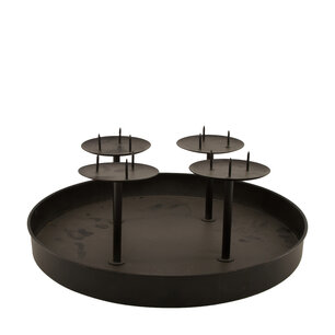 Dijk Natural Collections - Candle holder metal 38.2x14.5cm - Zwart Dijk Natural Collections - Candle holder metal 38.2x14.5cm - Zwart