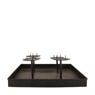 Dijk Natural Collections - Candle holder metal 38x38x14cm - Zwart Dijk Natural Collections - Candle holder metal 38x38x14cm - Zwart