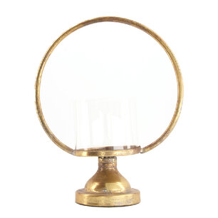 Dijk Natural Collections - Candle holder metal with glass 28.5x12.5x38cm - Goud Dijk Natural Collections - Candle holder metal with glass 28.5x12.5x38cm - Goud