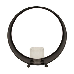Dijk Natural Collections - Candle holder metal with glass 37x14.5x38.5cm - Zwart Dijk Natural Collections - Candle holder metal with glass 37x14.5x38.5cm - Zwart