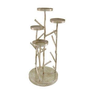 Dijk Natural Collections - Candle holder metal 19x43cm - Zilver Dijk Natural Collections - Candle holder metal 19x43cm - Zilver