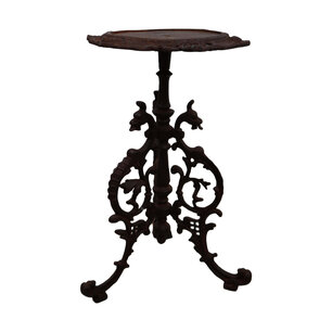 DKNC - Bijzettafel vintage ijzer - 32x32x51cm - Bruin DKNC - Bijzettafel vintage ijzer - 32x32x51cm - Bruin