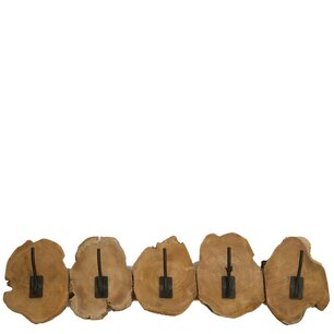 DKNC - Kapstok teak hout - 78x20x10 cm - Natuurlijk DKNC - Kapstok teak hout - 78x20x10 cm - Natuurlijk