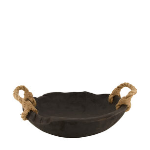 DKNC - Kom teak hout - 48x8cm - Zwart DKNC - Kom teak hout - 48x8cm - Zwart