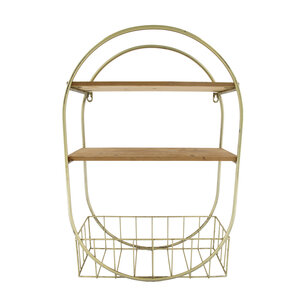 DKNC - Metalen wandrek - 39x18x58 - Goud DKNC - Metalen wandrek - 39x18x58 - Goud