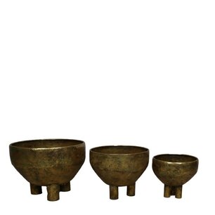 DKNC - Schaal - Metaal - 51x51x38cm - Set van 3 - Koper DKNC - Schaal - Metaal - 51x51x38cm - Set van 3 - Koper