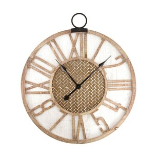 DKNC - Klok - Hout - 60x68.5x4 cm - Bruin DKNC - Klok - Hout - 60x68.5x4 cm - Bruin