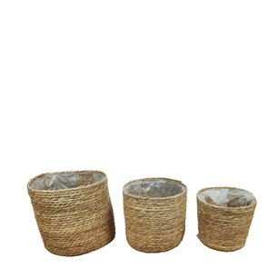 DKNC - Mand - Stof - 30x30cm - Set van 3 - Bruin DKNC - Mand - Stof - 30x30cm - Set van 3 - Bruin