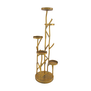 DKNC - Kaarsenhouder Chennai - Metaal - 25x59 cm - Goud DKNC - Kaarsenhouder Chennai - Metaal - 25x59 cm - Goud