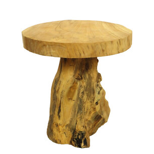 DKNC - Bijzettafel - Teakhout - 41x40x25cm - Bruin DKNC - Bijzettafel - Teakhout - 41x40x25cm - Bruin
