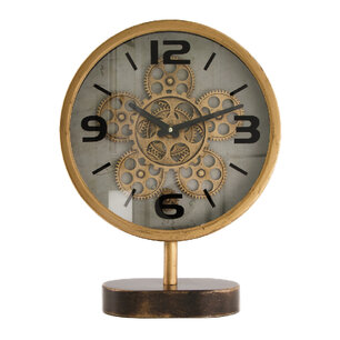 DKNC - Klok - Metaal - 30x13x41cm - Goud DKNC - Klok - Metaal - 30x13x41cm - Goud