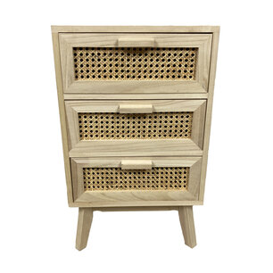 DKNC - Kast - Paulownia hout - 38x28x62cm - Beige DKNC - Kast - Paulownia hout - 38x28x62cm - Beige