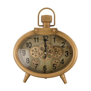 DKNC - Klok - Metaal - 26x32x8cm - Goud DKNC - Klok - Metaal - 26x32x8cm - Goud