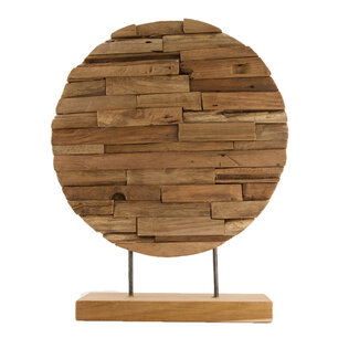 DKNC - Beeld erosiehout op standaard - 38x10x47.5cm - Natuurlijk DKNC - Beeld erosiehout op standaard - 38x10x47.5cm - Natuurlijk