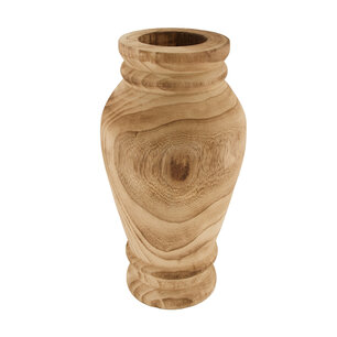 DKNC - Vaas - Paulownia hout - 19x36 cm - Beige DKNC - Vaas - Paulownia hout - 19x36 cm - Beige