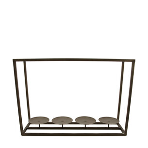 DKNC - Kaarsenhouder - Metaal - 48x15x33 cm - Grijs DKNC - Kaarsenhouder - Metaal - 48x15x33 cm - Grijs