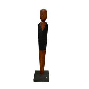 DKNC - Beeld albasia hout - 25.5x20x78cm - Multi DKNC - Beeld albasia hout - 25.5x20x78cm - Multi