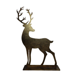 DKNC - Beeld hert Pamplona - Metaal - 78.5x20x116.2 cm - Goud DKNC - Beeld hert Pamplona - Metaal - 78.5x20x116.2 cm - Goud