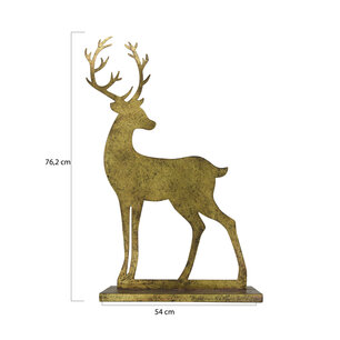 DKNC - Beeld hert Pamplona - Metaal - 54x15.5x76.2 cm - Goud DKNC - Beeld hert Pamplona - Metaal - 54x15.5x76.2 cm - Goud