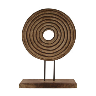 DKNC - Beeld ornament Sheffield - Albasia hout - 58x6x78cm - Bruin DKNC - Beeld ornament Sheffield - Albasia hout - 58x6x78cm - Bruin