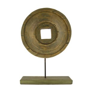 DKNC - Beeld ornament Sheffield - Albasia hout - 58x6x78cm - Groen DKNC - Beeld ornament Sheffield - Albasia hout - 58x6x78cm - Groen