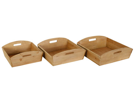 DKNC - Plantenbak Forli - Hout - 38x38x14 cm - Bruin DKNC - Plantenbak Forli - Hout - 38x38x14 cm - Bruin